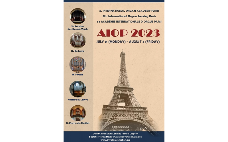 5. Internationale Orgelakademie Paris AIOP 2023